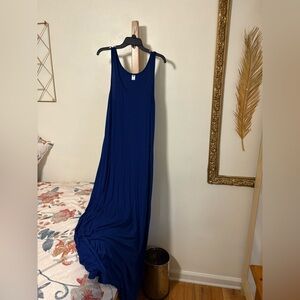Old Navy Royal Blue Sleeveless Scoop Neck Maxi Dress